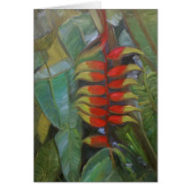 "Tarjeta de felicitación del rastro de Heliconia"