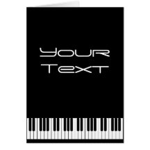 Tarjeta de felicitación del teclado de piano 2