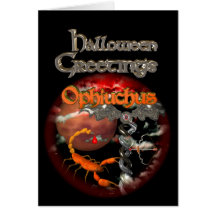 Tarjeta de felicitación del zodiaco de Ophiuchus