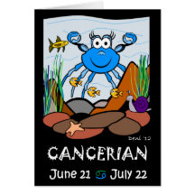Tarjeta de felicitación del zodiaco el canceriano