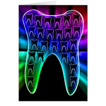 Tarjeta de felicitación dental elegante del arte