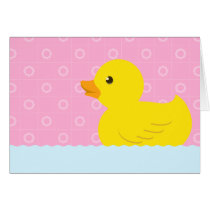 Tarjeta de felicitación ducky de goma tarjetas
