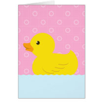 Tarjeta de felicitación ducky de goma tarjetas