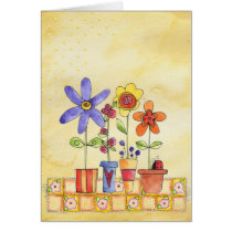 Tarjeta de felicitación en blanco de las flores tarjetas