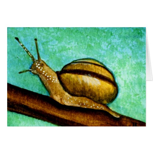 Tarjeta de felicitación en blanco del caracol 1