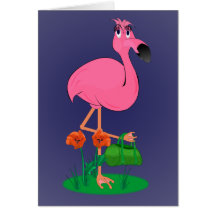 Tarjeta de felicitación fabulosa del flamenco