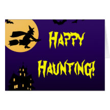 Tarjeta de felicitación feliz de Halloween que fre