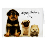 Tarjeta de felicitación feliz de los perritos del 