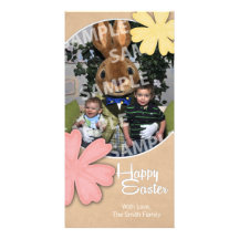 Tarjeta de felicitación feliz de Pascua Tarjetas Fotograficas