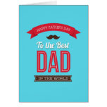 Tarjeta de felicitación feliz del día de padre tarjetas