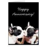Tarjeta de felicitación feliz del dogo francés del