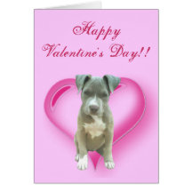 Tarjeta de felicitación feliz del perrito de Pitbu