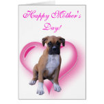 Tarjeta de felicitación feliz del perrito del boxe