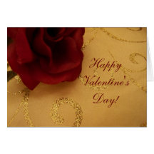 Tarjeta de felicitación feliz del rosa rojo del el