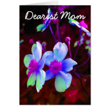 Tarjeta de felicitación floral del día de madres