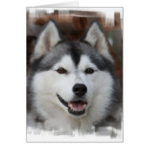 Tarjeta de felicitación fornida del perro
