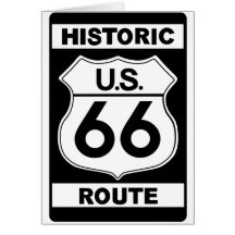 Tarjeta de felicitación histórica de la ruta 66
