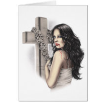 Tarjeta de felicitación imperdonable del vampiro d