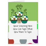 Tarjeta de felicitación linda del monstruo de la m
