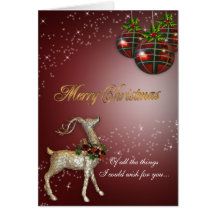 Tarjeta de felicitación mágica del reno del navida
