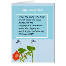 Tarjeta de felicitación piadosa del aniversario