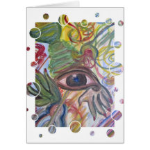 Tarjeta de felicitación - pintura de acrílico abst