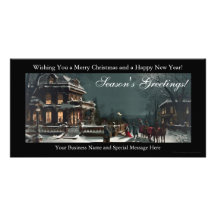 Tarjeta de felicitación plana del navidad del nego tarjetas personales