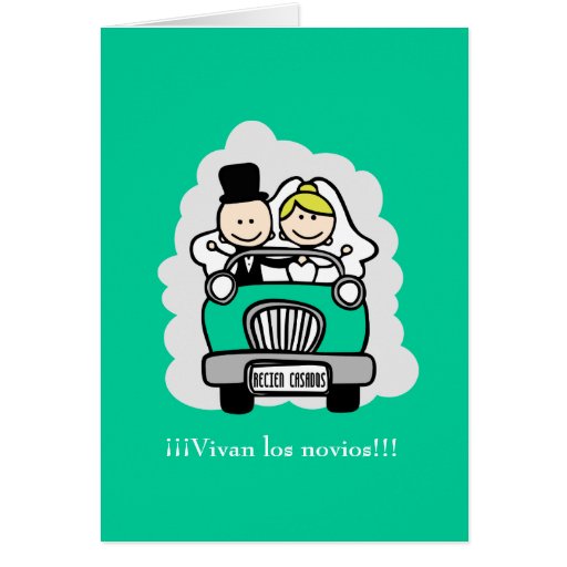 Tarjeta de felicitación Recién Casados Coche | Zazzle