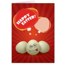 Tarjeta de felicitación roja feliz divertida de Pa
