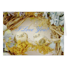 Tarjeta de felicitación romántica de los pájaros d