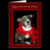 Tarjeta de felicitación tardía feliz del perrito d tarjetas