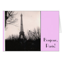 Tarjeta de felicitación/torre Eiffel