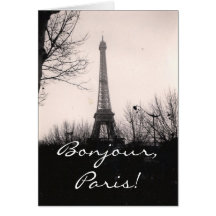 Tarjeta de felicitación/torre Eiffel