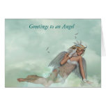 Tarjeta de felicitación traviesa del ángel
