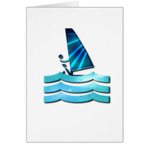 Tarjeta de felicitación Windsurfing del diseño