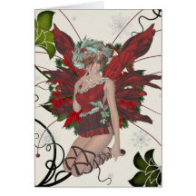 Tarjeta de felicitaciones de hadas del navidad