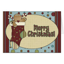Tarjeta de felicitaciones de la media de Navidad d