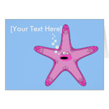 Tarjeta de felicitaciones de las estrellas de mar 