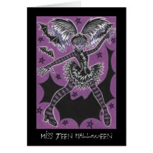 Tarjeta de felicitaciones de Srta. Teen Halloween