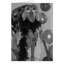 Tarjeta de felicitaciones de Weimaraner