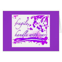 tarjeta de felicitaciones frágil
