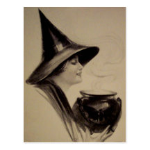 Tarjeta de Halloween del vintage Postal