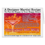 Tarjeta de Halloween Martini del fantasma de gran 