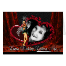 Tarjeta de imagen del cumpleaños de la esposa - ar