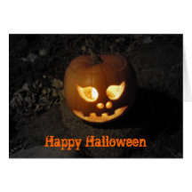 Tarjeta de Jack O'lantern Halloween del feliz Hall