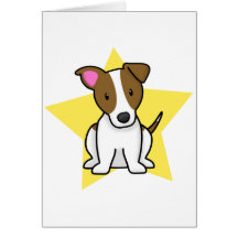 Tarjeta de Jack Russell Terrier de la estrella de 