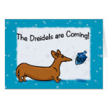 Tarjeta de Jánuca del Dachshund