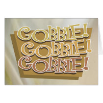 Tarjeta de la acción de gracias de Turquía Gooble tarjetas