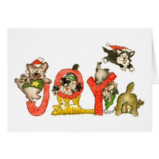 TARJETA de la ALEGRÍA de los gatos del gatito del 