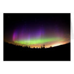 Tarjeta de la aurora boreal